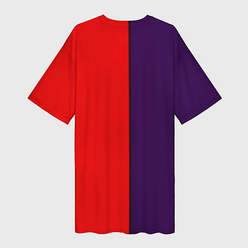 Женская длинная футболка Атлетико полосы / 3D-принт – фото 2