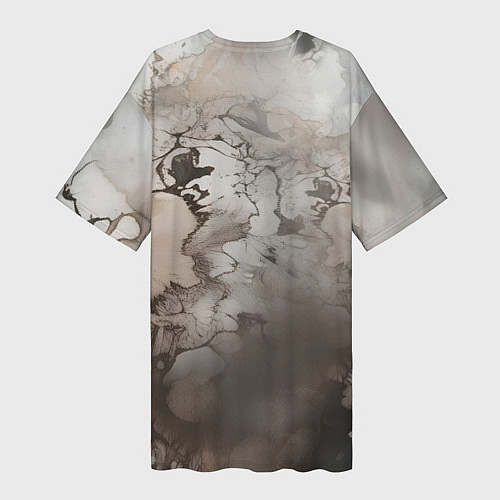 Женская длинная футболка Катрина в красном / 3D-принт – фото 2