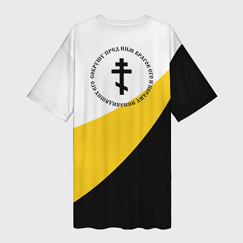 Женская длинная футболка Сокрушу пред ним врагов его большой крест / 3D-принт – фото 2