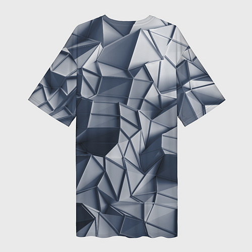 Женская длинная футболка Геометрические грани / 3D-принт – фото 2