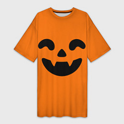 Женская длинная футболка Весёлая тыква верх