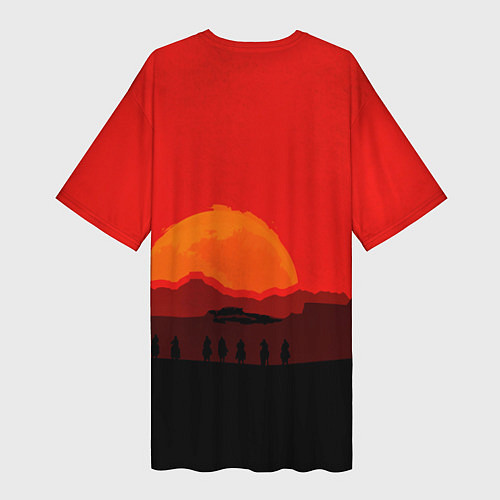 Женская длинная футболка Red Dead Redemption game / 3D-принт – фото 2