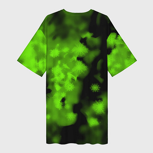 Женская длинная футболка Квейк кислотная зима / 3D-принт – фото 2