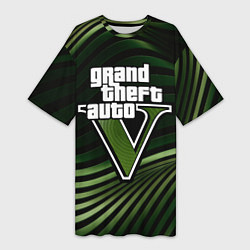 Женская длинная футболка Grand Theft Auto V - logo