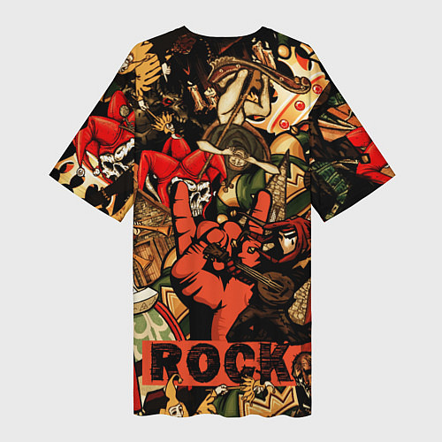 Женская длинная футболка Король и шут рок средневековья / 3D-принт – фото 2