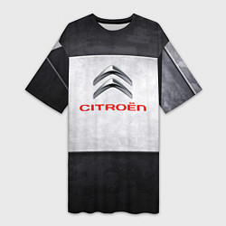 Женская длинная футболка Citroen grey metal