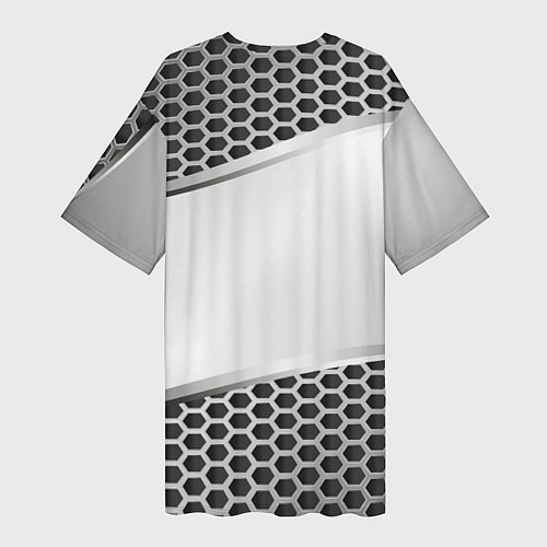 Женская длинная футболка Peugeot carbon metal / 3D-принт – фото 2