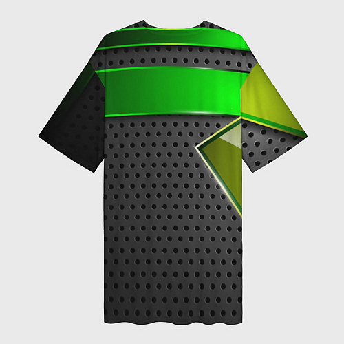 Женская длинная футболка Skoda metal auto / 3D-принт – фото 2