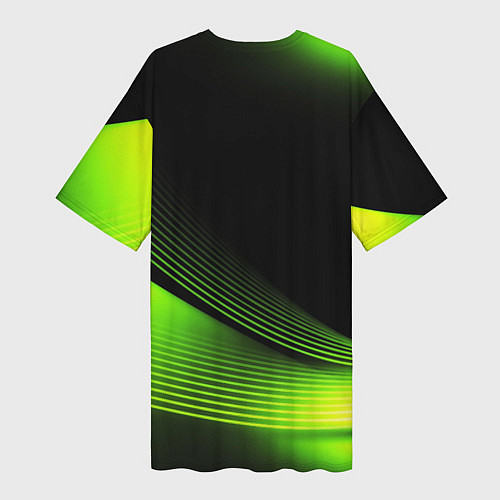 Женская длинная футболка Doom абстракция кислотная / 3D-принт – фото 2