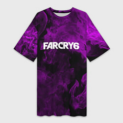 Футболка женская длинная Farcry neon fire, цвет: 3D-принт