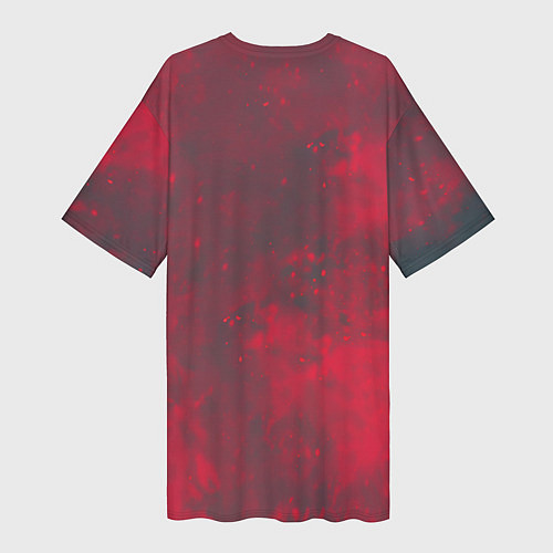 Женская длинная футболка Stalker 2 в противогазе / 3D-принт – фото 2