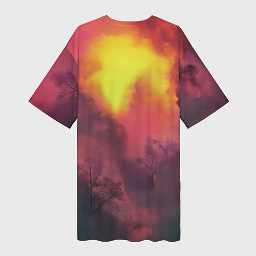 Женская длинная футболка Stalker 2 радиоактивный дым / 3D-принт – фото 2