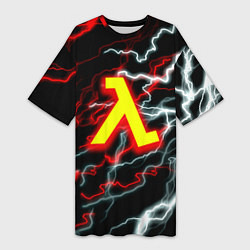 Футболка женская длинная Half life storm logo, цвет: 3D-принт