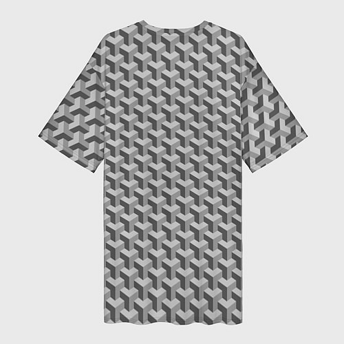 Женская длинная футболка Куб на кубе / 3D-принт – фото 2
