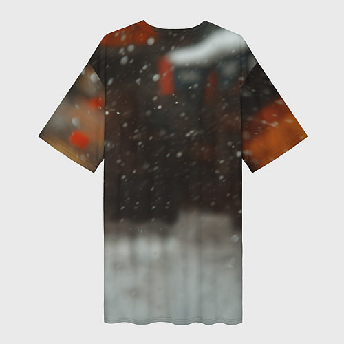 Женская длинная футболка Лиса с подарком / 3D-принт – фото 2