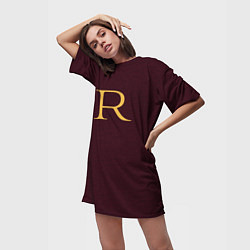 Футболка женская длинная Weasley jumper letter R, цвет: 3D-принт — фото 2
