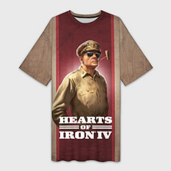 Футболка женская длинная Hearts of Iron IV, цвет: 3D-принт