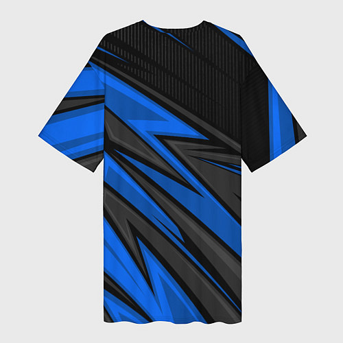 Женская длинная футболка Российский герб - Синий спорт / 3D-принт – фото 2