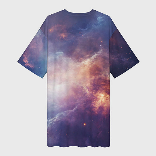 Женская длинная футболка Туманности космоса / 3D-принт – фото 2