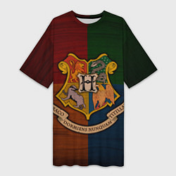 Женская длинная футболка Hogwarts emblem