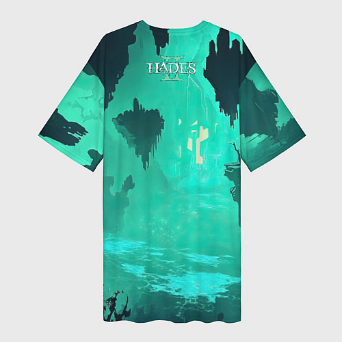 Женская длинная футболка Мелиноя в подземелье - Hades 2 / 3D-принт – фото 2