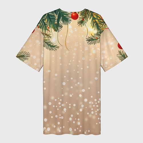 Женская длинная футболка Веселая змея 2025 / 3D-принт – фото 2