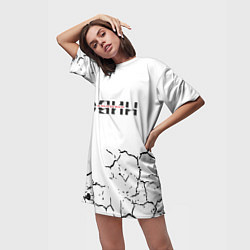 Футболка женская длинная Один в поле не воин, цвет: 3D-принт — фото 2