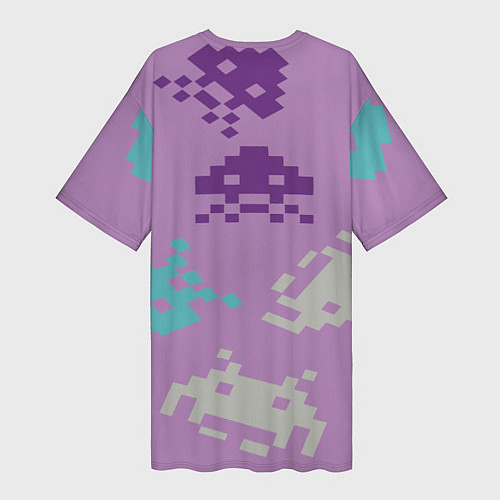 Женская длинная футболка Пиксели / 3D-принт – фото 2