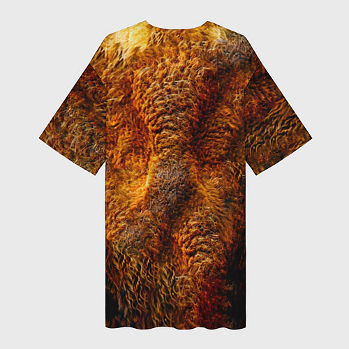 Женская длинная футболка Голова бизона / 3D-принт – фото 2