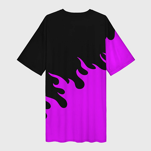 Женская длинная футболка BMW flame / 3D-принт – фото 2