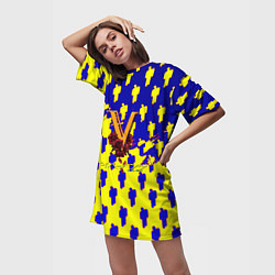 Футболка женская длинная Cyberpunk 2077 human, цвет: 3D-принт — фото 2