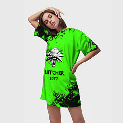 Футболка женская длинная Cyberpunk 2077 anime, цвет: 3D-принт — фото 2