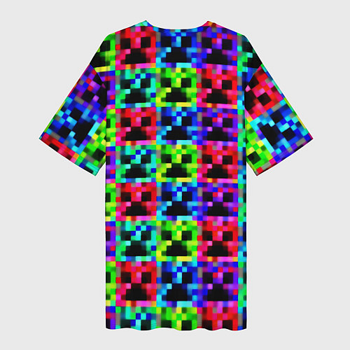 Женская длинная футболка Minecraft x rust / 3D-принт – фото 2