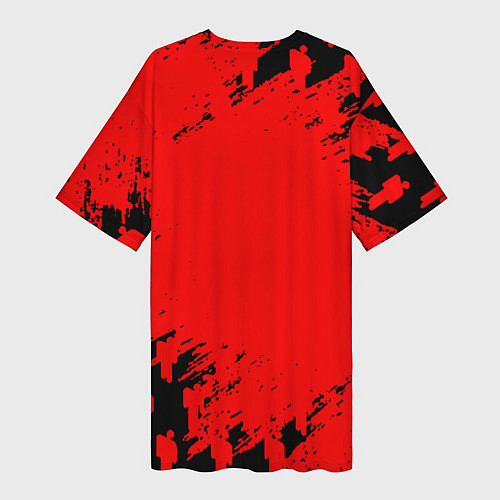 Женская длинная футболка NBA краски баскетбол / 3D-принт – фото 2