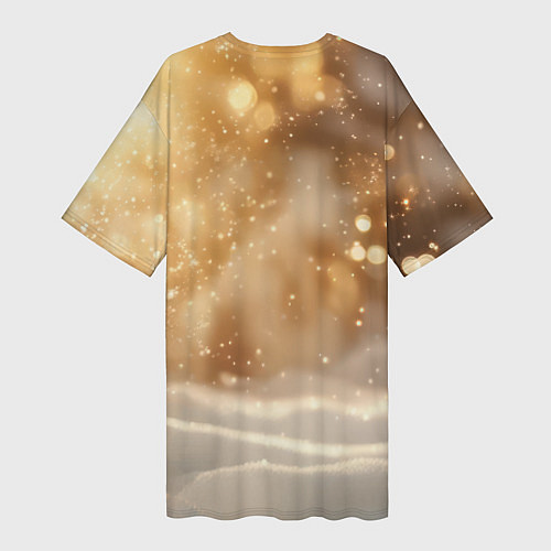 Женская длинная футболка Довольная рыжая лисичка / 3D-принт – фото 2