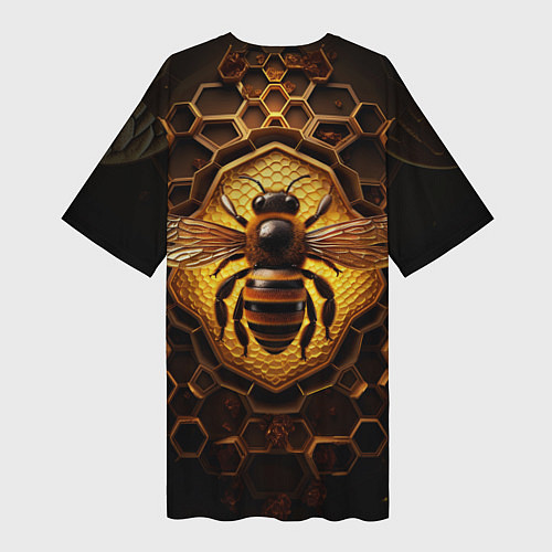 Женская длинная футболка Золотая пчела / 3D-принт – фото 2