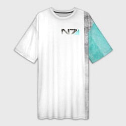 Футболка женская длинная Shepard N7 - галлюцинации, цвет: 3D-принт