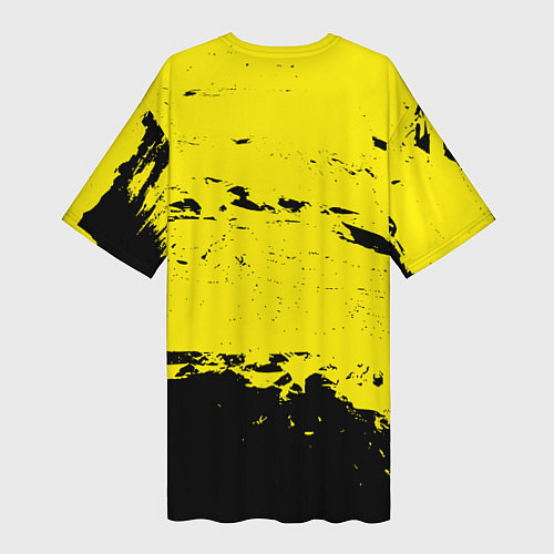 Женская длинная футболка Нирвана мазки / 3D-принт – фото 2