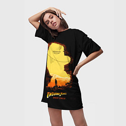 Футболка женская длинная Indiana Jones and the Great Circle, цвет: 3D-принт — фото 2