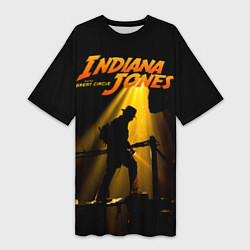 Футболка женская длинная Indiana Jones, цвет: 3D-принт