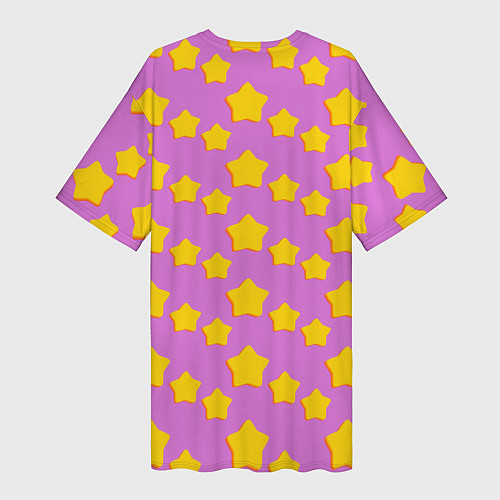 Женская длинная футболка Звезды-пряники / 3D-принт – фото 2