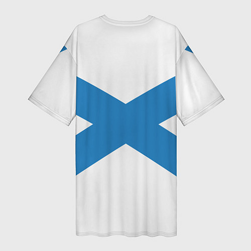 Женская длинная футболка Военно-морской флот: орёл / 3D-принт – фото 2