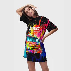 Футболка женская длинная Все дуреют с этих дальнобойщиков, цвет: 3D-принт — фото 2