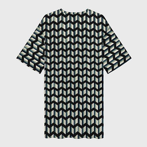 Женская длинная футболка Шифер / 3D-принт – фото 2