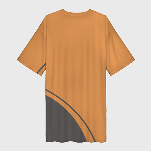 Женская длинная футболка Пять спортивных кроликов / 3D-принт – фото 2