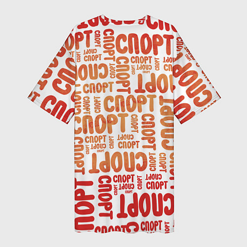 Женская длинная футболка КролСпорт / 3D-принт – фото 2