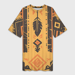 Женская длинная футболка Прикид индейца