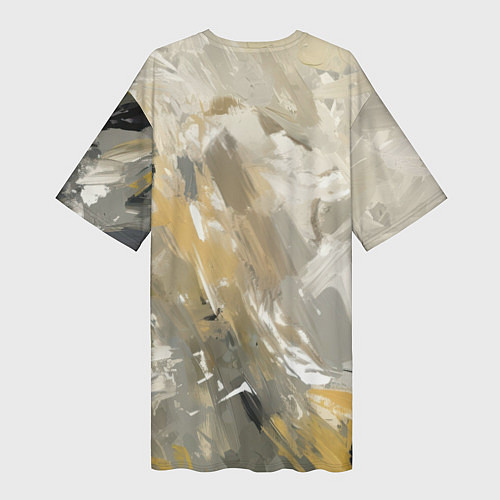 Женская длинная футболка Человек - паук маслом / 3D-принт – фото 2