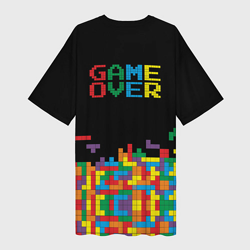 Женская длинная футболка Game over / 3D-принт – фото 2