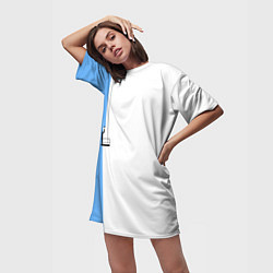 Футболка женская длинная Моляр красит стену, цвет: 3D-принт — фото 2